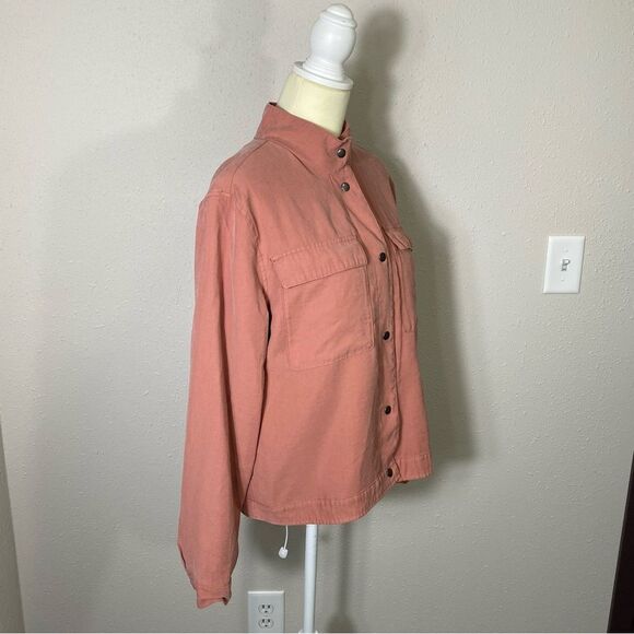 Old Navy Blush Pink Lightweight Button Front Jacket Women's Size Large - Picture 3 of 16